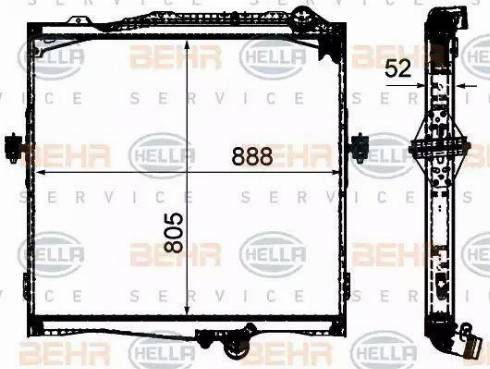 HELLA 8MK 376 906-291 - Radiators, Motora dzesēšanas sistēma www.autospares.lv