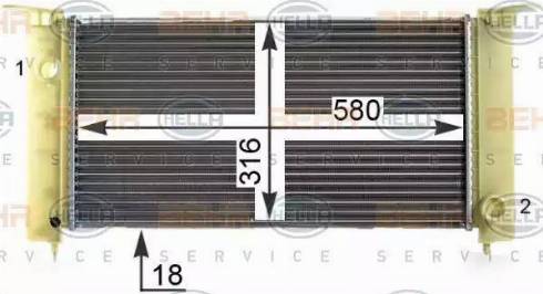 HELLA 8MK 376 900-084 - Radiators, Motora dzesēšanas sistēma www.autospares.lv