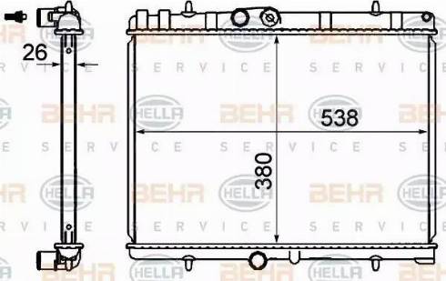 HELLA 8MK 376 900-314 - Radiators, Motora dzesēšanas sistēma www.autospares.lv