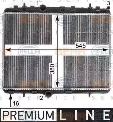 HELLA 8MK 376 900-311 - Radiators, Motora dzesēšanas sistēma www.autospares.lv