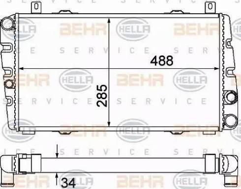 HELLA 8MK 376 901-041 - Radiators, Motora dzesēšanas sistēma www.autospares.lv