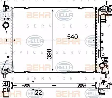 HELLA 8MK 376 901-394 - Radiators, Motora dzesēšanas sistēma www.autospares.lv