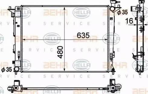 HELLA 8MK 376 790-441 - Radiators, Motora dzesēšanas sistēma www.autospares.lv