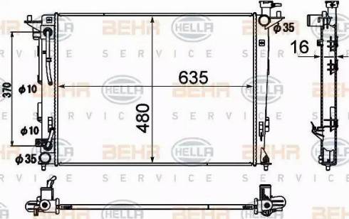 HELLA 8MK 376 790-431 - Radiators, Motora dzesēšanas sistēma www.autospares.lv