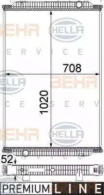 HELLA 8MK 376 749-821 - Radiators, Motora dzesēšanas sistēma www.autospares.lv