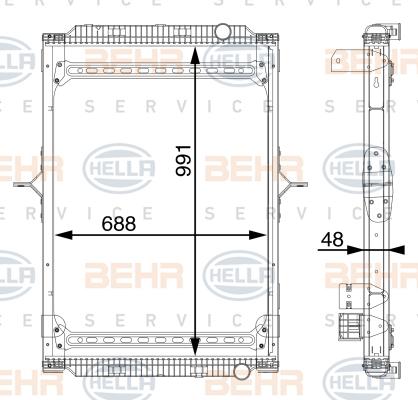 HELLA 8MK 376 745-154 - Radiators, Motora dzesēšanas sistēma www.autospares.lv