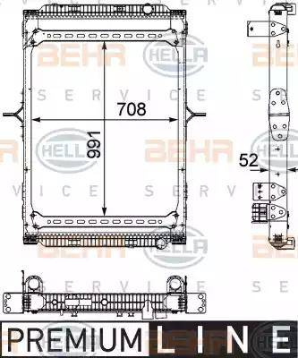 HELLA 8MK 376 745-151 - Radiators, Motora dzesēšanas sistēma www.autospares.lv