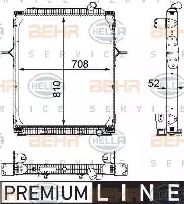 HELLA 8MK 376 745-171 - Radiators, Motora dzesēšanas sistēma www.autospares.lv