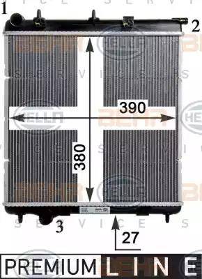 HELLA 8MK 376 754-471 - Radiators, Motora dzesēšanas sistēma www.autospares.lv