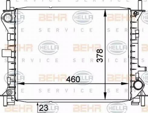 HELLA 8MK 376 754-771 - Radiators, Motora dzesēšanas sistēma www.autospares.lv