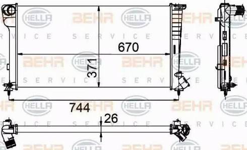 HELLA 8MK 376 755-351 - Radiators, Motora dzesēšanas sistēma www.autospares.lv