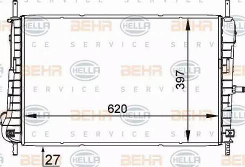 HELLA 8MK 376 755-291 - Radiators, Motora dzesēšanas sistēma www.autospares.lv