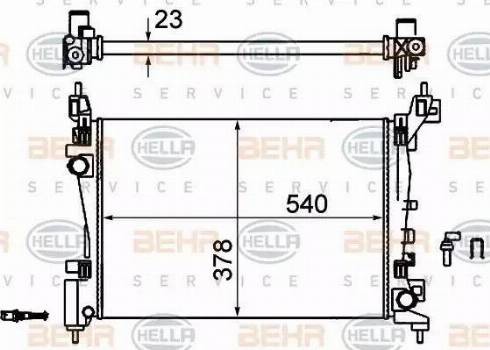 HELLA 8MK 376 756-324 - Radiators, Motora dzesēšanas sistēma www.autospares.lv