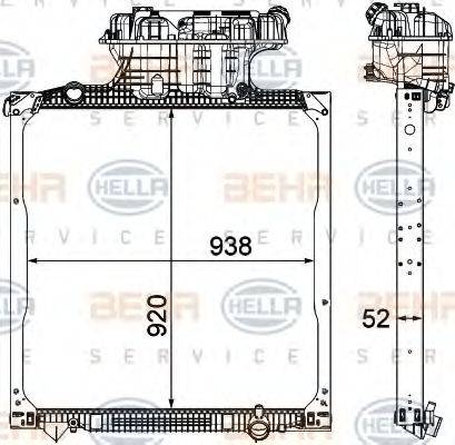 HELLA 8MK 376 750-561 - Radiators, Motora dzesēšanas sistēma www.autospares.lv