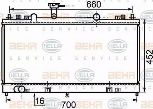 HELLA 8MK 376 750-281 - Radiators, Motora dzesēšanas sistēma www.autospares.lv