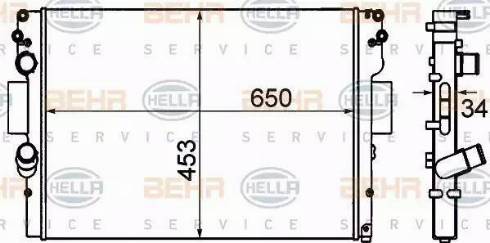 HELLA 8MK 376 760-624 - Radiators, Motora dzesēšanas sistēma www.autospares.lv