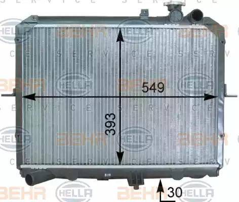 HELLA 8MK 376 763-641 - Radiators, Motora dzesēšanas sistēma www.autospares.lv