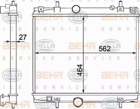 HELLA 8MK 376 767-141 - Radiators, Motora dzesēšanas sistēma www.autospares.lv