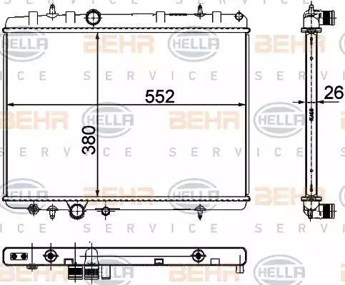 HELLA 8MK 376 767-101 - Radiators, Motora dzesēšanas sistēma www.autospares.lv