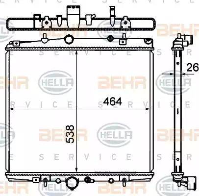 HELLA 8MK 376 767-111 - Radiators, Motora dzesēšanas sistēma www.autospares.lv