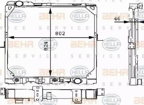 HELLA 8MK 376 709-311 - Radiators, Motora dzesēšanas sistēma www.autospares.lv