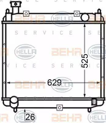 HELLA 8MK 376 704-661 - Radiators, Motora dzesēšanas sistēma www.autospares.lv