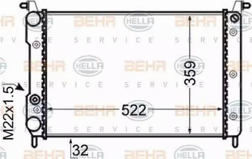 HELLA 8MK 376 704-784 - Radiators, Motora dzesēšanas sistēma www.autospares.lv