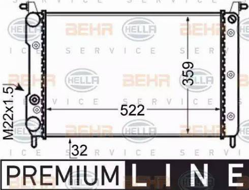 HELLA 8MK 376 704-781 - Radiators, Motora dzesēšanas sistēma www.autospares.lv