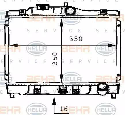 HELLA 8MK 376 706-691 - Радиатор, охлаждение двигателя www.autospares.lv