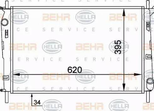 HELLA 8MK 376 706-631 - Radiators, Motora dzesēšanas sistēma www.autospares.lv