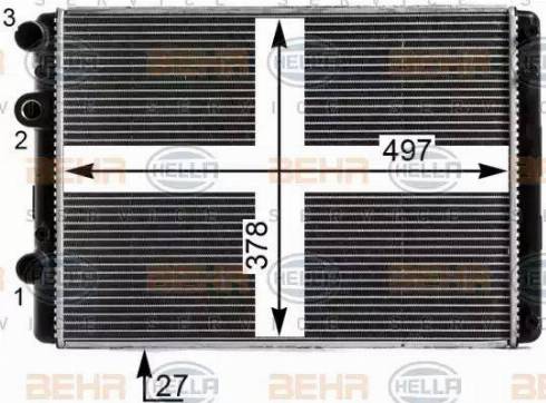 HELLA 8MK 376 700-471 - Radiators, Motora dzesēšanas sistēma www.autospares.lv