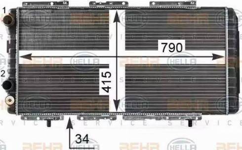 HELLA 8MK 376 700-554 - Radiators, Motora dzesēšanas sistēma www.autospares.lv