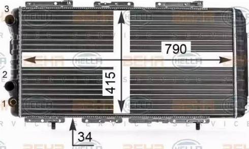 HELLA 8MK 376 700-564 - Radiators, Motora dzesēšanas sistēma www.autospares.lv