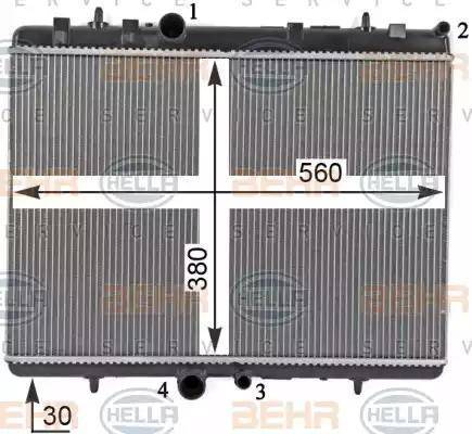 HELLA 8MK 376 700-531 - Radiators, Motora dzesēšanas sistēma www.autospares.lv