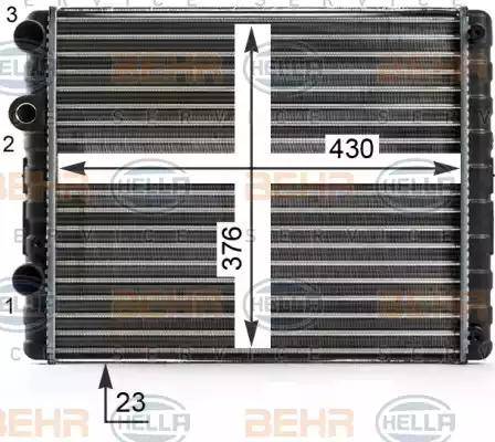 HELLA 8MK 376 700-694 - Radiators, Motora dzesēšanas sistēma www.autospares.lv