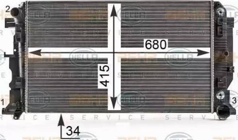 HELLA 8MK 376 700-301 - Radiators, Motora dzesēšanas sistēma www.autospares.lv