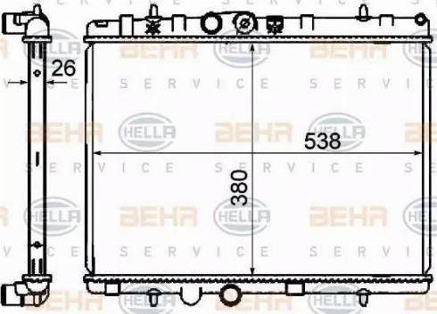 HELLA 8MK 376 700-234 - Radiators, Motora dzesēšanas sistēma www.autospares.lv