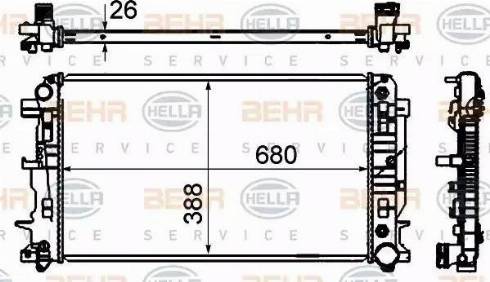 HELLA 8MK 376 701-014 - Radiators, Motora dzesēšanas sistēma www.autospares.lv