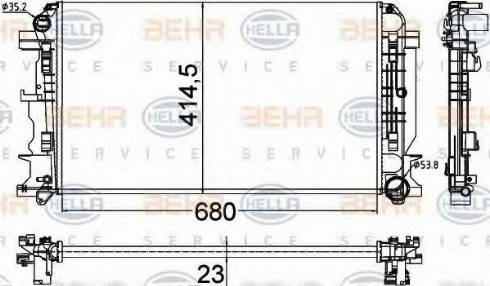 HELLA 8MK 376 701-361 - Radiators, Motora dzesēšanas sistēma www.autospares.lv