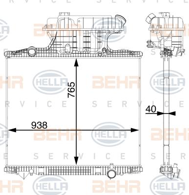 HELLA 8MK 376 702-844 - Radiators, Motora dzesēšanas sistēma www.autospares.lv