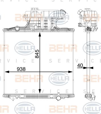 HELLA 8MK 376 702-884 - Radiators, Motora dzesēšanas sistēma www.autospares.lv