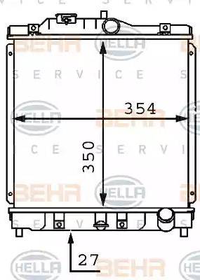 HELLA 8MK 376 707-551 - Радиатор, охлаждение двигателя www.autospares.lv