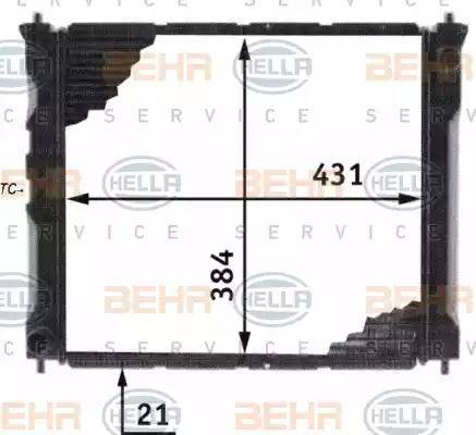 HELLA 8MK 376 707-091 - Radiators, Motora dzesēšanas sistēma www.autospares.lv