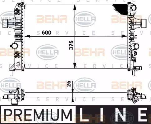 HELLA 8MK 376 719-061 - Radiators, Motora dzesēšanas sistēma www.autospares.lv