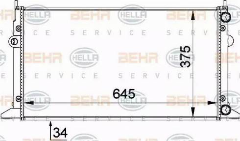 HELLA 8MK 376 719-711 - Radiators, Motora dzesēšanas sistēma www.autospares.lv