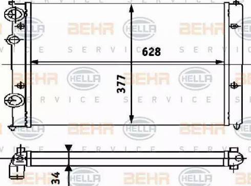 HELLA 8MK 376 714-444 - Radiators, Motora dzesēšanas sistēma autospares.lv