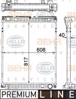 HELLA 8MK 376 714-211 - Radiator, engine cooling www.autospares.lv