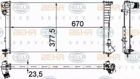 HELLA 8MK 376 715-524 - Radiators, Motora dzesēšanas sistēma www.autospares.lv