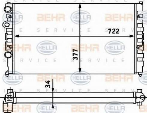 HELLA 8MK 376 715-171 - Radiators, Motora dzesēšanas sistēma www.autospares.lv