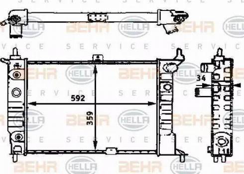 HELLA 8MK 376 715-311 - Radiators, Motora dzesēšanas sistēma www.autospares.lv